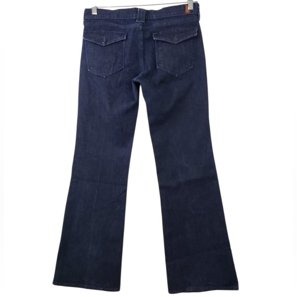 7 For All Mankind Bootcut Low Rise Dark Wash Stretch Denim Jeans Women’s Size 29 - Picture 2 of 7